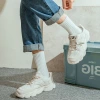 Sock street stall, one-piece delivery for men's socks, women's socks, sports socks, cotton socks, mid-calf socks, factory direct sales, autumn and winter women's white mid-calf socks, solid-color sports cotton socks, men's socks, high-top breathable long socks, factory one-piece delivery Specification image